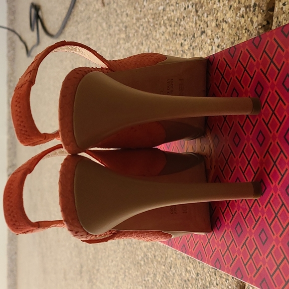 Vintage Fendi python platform slingback peeptoe high heels - Picture 3 of 6